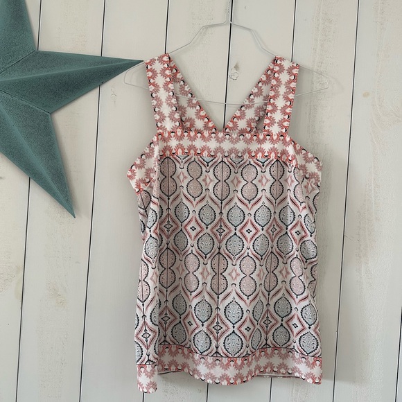 Ivanka Trump Tops - Printed Sleeveless Blouse